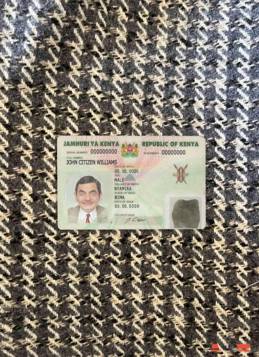 Kenya ID photolook FRONT PSD template